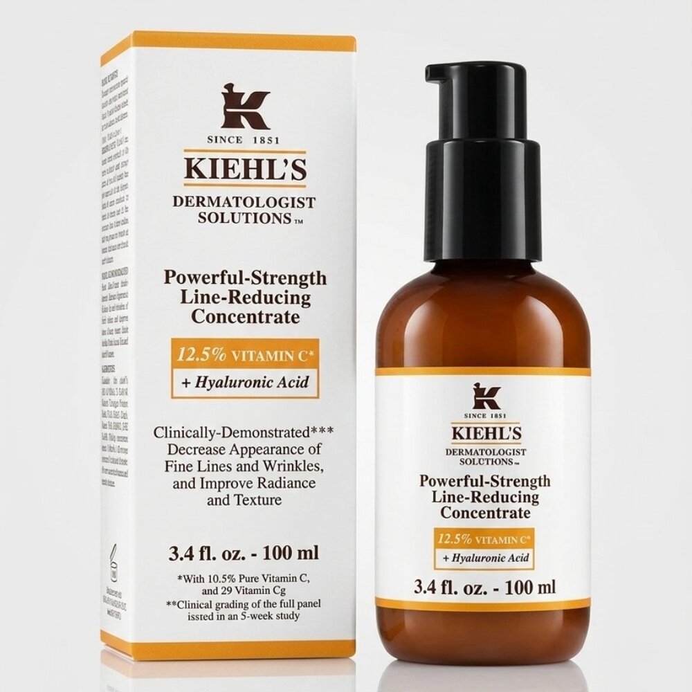 Kiehl’s Line Reducing Concentrate 3.4oz Vitamin C Anti-Aging Serum NIB